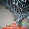 Metal storage cage with wheels cart for europe